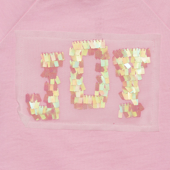 Βαμβακερή μπλούζα με απλικέ για μωρό, σε ροζ χρώμα Benetton 238252 2