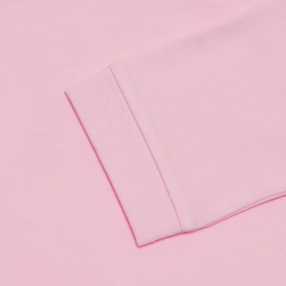 Βαμβακερή μπλούζα με απλικέ για μωρό, σε ροζ χρώμα Benetton 238254 3