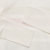 Βαμβακερή μπλούζα με μακριά μανίκια και το εμπορικό σήμα, λευκή Benetton 238267 3