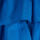 Βαμβακερή φούστα με ελαστική μέση σε ασημί, μπλε Benetton 238300 2