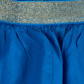 Βαμβακερή φούστα με ελαστική μέση σε ασημί, μπλε Benetton 238301 3