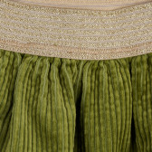 Βαμβακερή φούστα τζιν με ελαστική μέση σε χρυσό, πράσινη Benetton 238312 2
