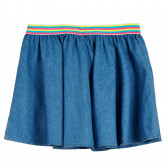 Τζιν φούστα με ελαστική μέση και μικρό σχέδιο, μπλε Benetton 238358 4