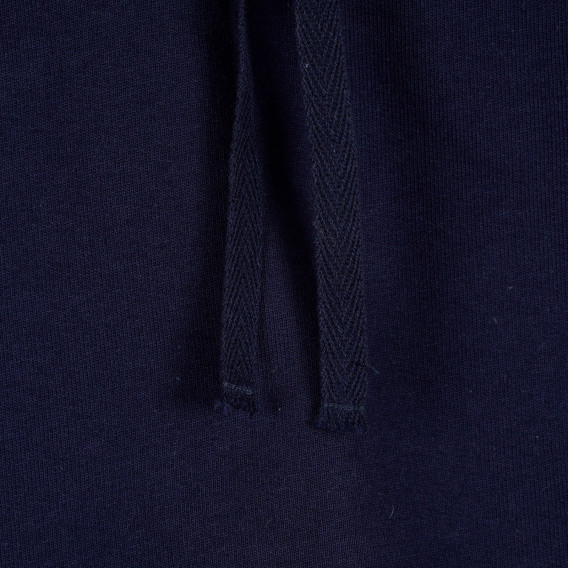 Βαμβακερό φόρεμα με απλικέ αστέρια για ένα μωρό, σκούρο μπλε Benetton 238376 2