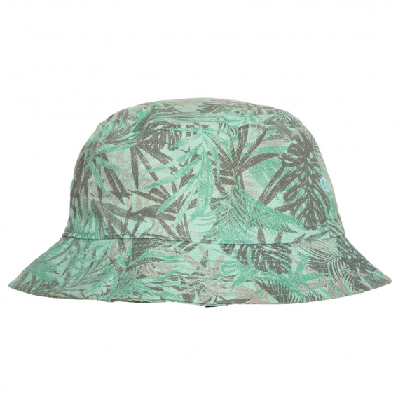 Βαμβακερό καπέλο με σχέδιο πράσινων φύλλων φοινικών για μωρό, πράσινο Benetton 238396 