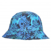 Βαμβακερό καπέλο με λουλουδάτο σχέδιο για μωρό, μπλε Benetton 238399 