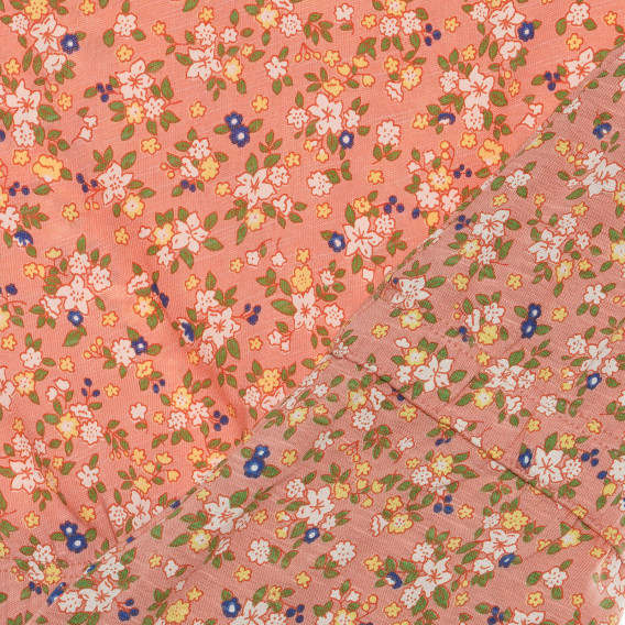 Βαμβακερή σαλοπέτα με σχέδιο λουλουδιών, πορτοκαλί Benetton 238415 3