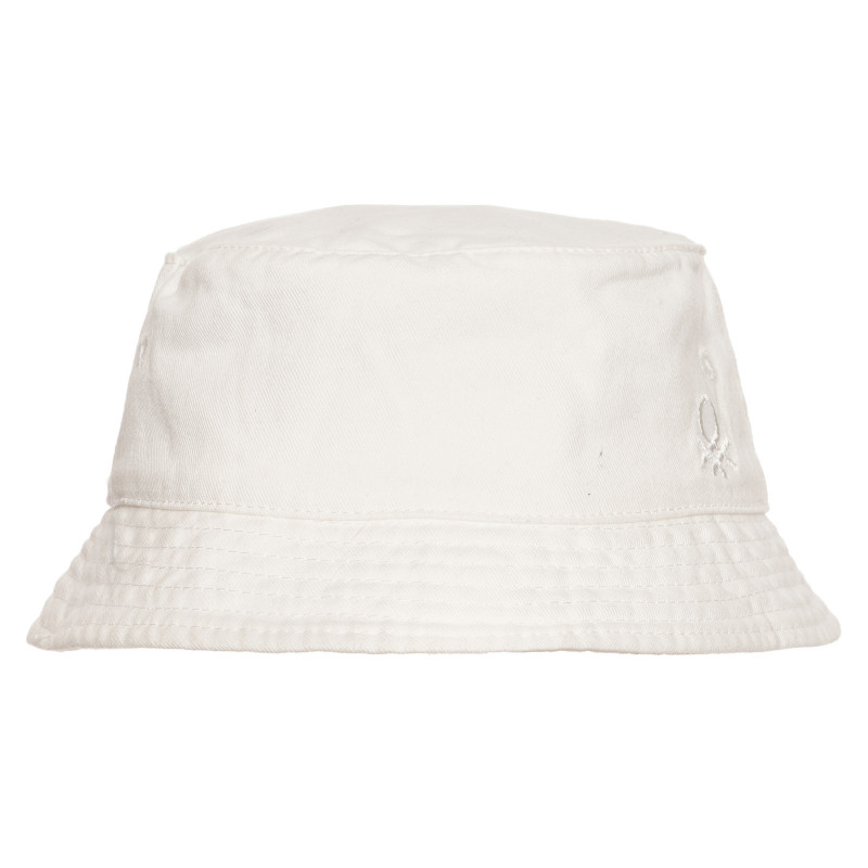 Απλό βαμβακερό καπέλο με το λογότυπο της μάρκας, λευκό  238417