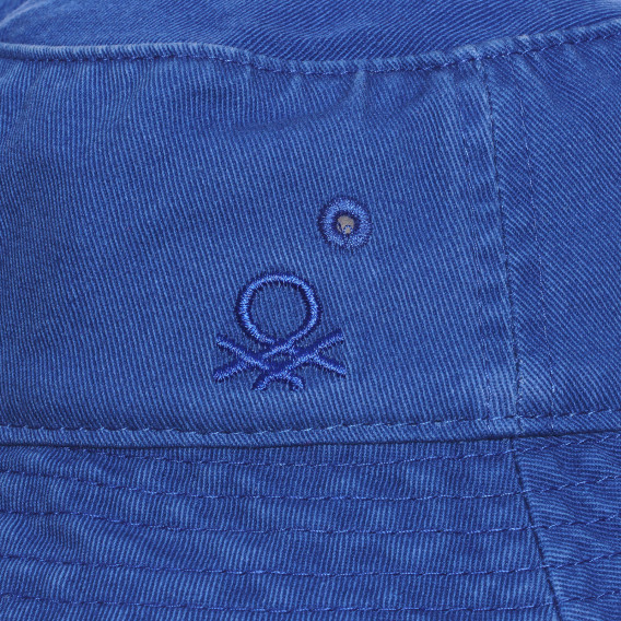 Καπέλο τζιν με το λογότυπο της μάρκας, ανοιχτό μπλε Benetton 238422 2