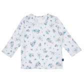 Βαμβακερή μπλούζα με τύπωμα φιγούρες για μωρά, λευκό Benetton 238477 