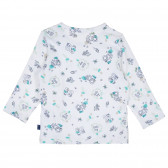 Βαμβακερή μπλούζα με τύπωμα φιγούρες για μωρά, λευκό Benetton 238480 4