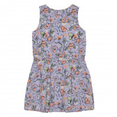 Βαμβακερό φόρεμα με λουλούδια και βολάν, μοβ Benetton 238495 4