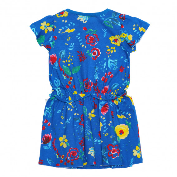 Βαμβακερό φόρεμα με τύπωμα ανανά, γαλάζιο Benetton 238547 4