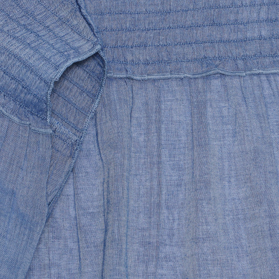 Αμάνικη βαμβακερή μπλούζα με ελαστικό πάνω μέρος, μπλε Sisley 238587 3