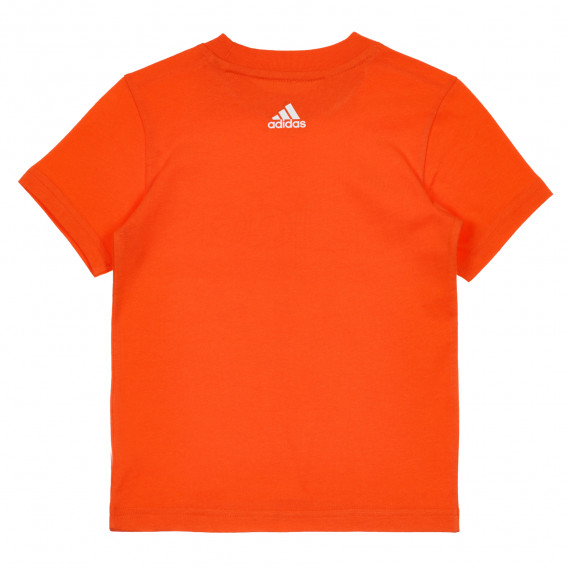 Βαμβακερό μπλουζάκι ESSENTIALS LOGO TEE, πορτοκαλί Adidas 238858 4