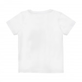 Μπλουζάκι από οργανικό βαμβάκι με γραφικό σχέδιο για ένα μωρό, λευκό χρώμα Name it 238904 4