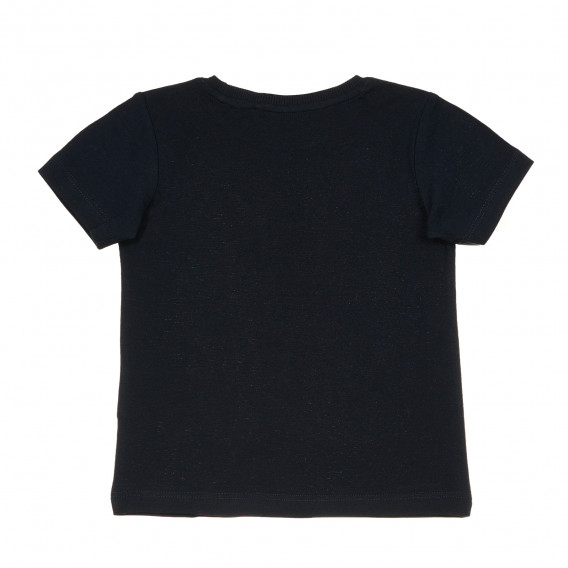 Μπλουζάκι από οργανικό βαμβάκι με λεζάντα για ένα μωρό, σκούρο μπλε Name it 238907 4