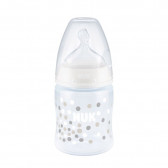 Μπουκάλι πολυπροπυλενίου First Choice, Termo control με πιπίλα μέσης ροής 0-6 μήνες, 150 ml, Λευκό NUK 238953 