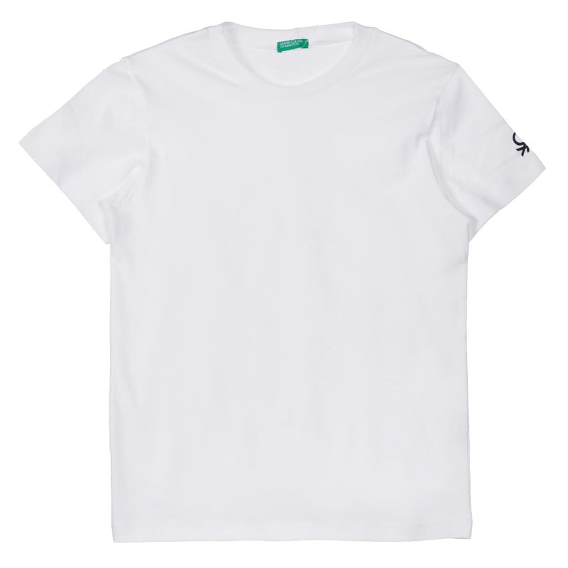 Βαμβακερό μπλουζάκι με λογότυπο της μάρκας, σε λευκό χρώμα  239069