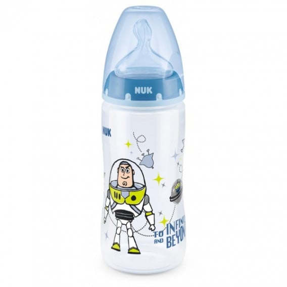 Μπουκάλι πολυπροπυλενίου First Choice Toy Story με πιπίλα 6-18 μηνών, 300 ml, μπλε NUK 239075 