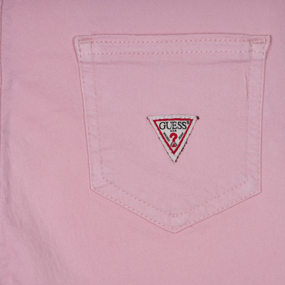 Παντελόνι με διπλωμένα μποτζάκια, ροζ Guess 239087 3