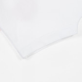 Μπλουζάκι από οργανικό βαμβάκι με τύπωμα μαργαρίτα και στάμπα, λευκό Name it 239160 3