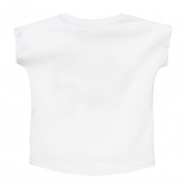 Μπλουζάκι από οργανικό βαμβάκι με τύπωμα μαργαρίτα και στάμπα, λευκό Name it 239161 4