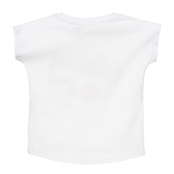 Μπλουζάκι από οργανικό βαμβάκι με τύπωμα μαργαρίτα και στάμπα, λευκό Name it 239161 4