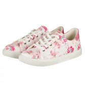 Πάνινα παπούτσια με floral τύπωμα, λευκό Guess 239207 