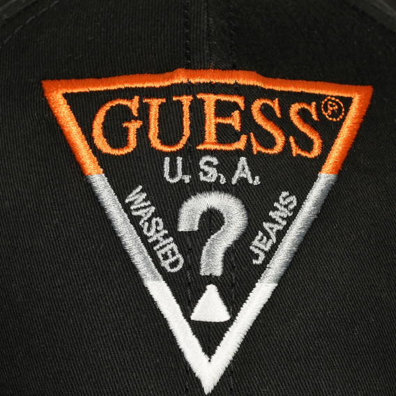 Βαμβακερό καπέλο με γείσο, μαύρο Guess 239220 4