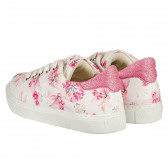 Πάνινα παπούτσια με floral σχέδιο, σε λευκό Guess 239228 2