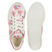 Πάνινα παπούτσια με floral σχέδιο, σε λευκό Guess 239229 3