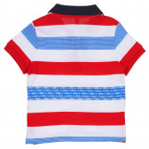 Βαμβακερό μπλουζάκι με γιακά για ένα μωρό σε χρωματιστές ρίγες Idexe 239277 4