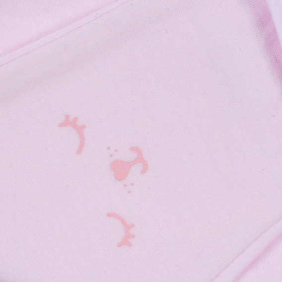 Βαμβακερό παντελόνι με διπλωμένα πόδια για ένα μωρό, ροζ Idexe 239315 3