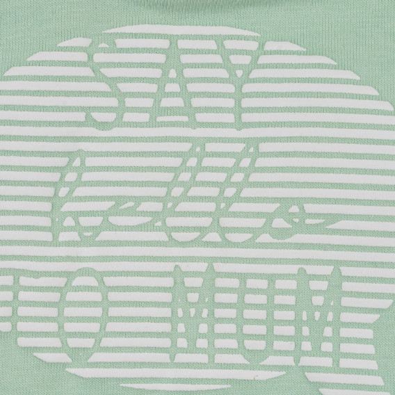 Βαμβακερή μπλούζα με τύπωμα για ένα μωρό σε χρώμα μέντας Idexe 239330 2