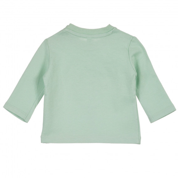 Βαμβακερή μπλούζα με τύπωμα για ένα μωρό σε χρώμα μέντας Idexe 239332 4