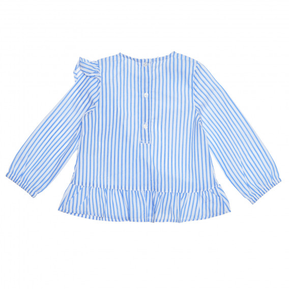 Μακρυμάνικη μπλούζα σε μπλε και άσπρες ρίγες για ένα μωρό Idexe 239378 4