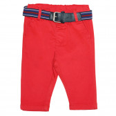 Βαμβακερό παντελόνι με ζώνη μωρού, κόκκινο Idexe 239381 