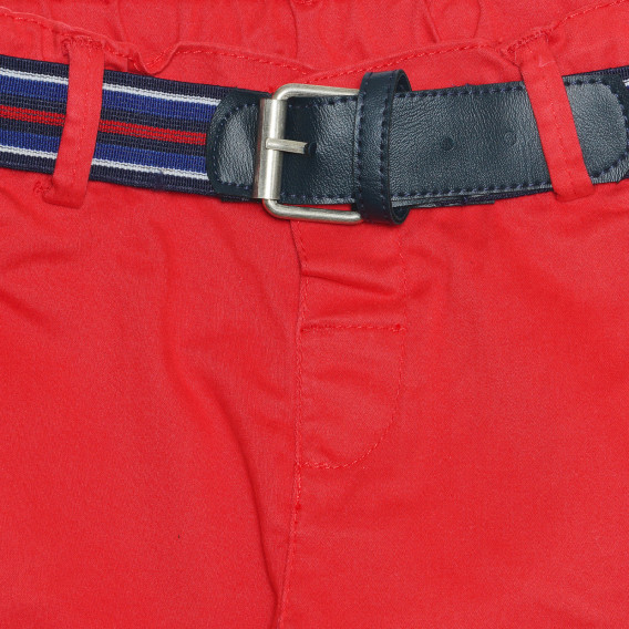 Βαμβακερό παντελόνι με ζώνη μωρού, κόκκινο Idexe 239382 2