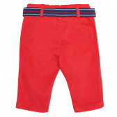 Βαμβακερό παντελόνι με ζώνη μωρού, κόκκινο Idexe 239383 4