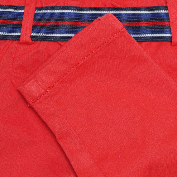 Βαμβακερό παντελόνι με ζώνη μωρού, κόκκινο Idexe 239384 3