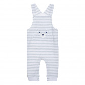 Βαμβακερό φορμάκι με ιμάντες για ένα μωρό, σε λευκές και γκρι ρίγες Idexe 239389 