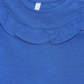 Βαμβακερή μπλούζα με βολάν για μωρό, μπλε Idexe 239402 2