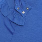 Βαμβακερή μπλούζα με βολάν για μωρό, μπλε Idexe 239404 3