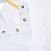 Βαμβακερό μπλουζάκι με γραφικό σχέδιο για ένα μωρό, λευκό Idexe 239410 3