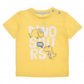 Βαμβακερή μπλούζα με τύπωμα για ένα μωρό σε κίτρινο χρώμα Idexe 239412 