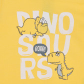 Βαμβακερή μπλούζα με τύπωμα για ένα μωρό σε κίτρινο χρώμα Idexe 239413 2