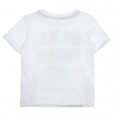 Βαμβακερό μπλουζάκι με τη λεζάντα All Day Banana Day για ένα μωρό, λευκό Idexe 239418 4