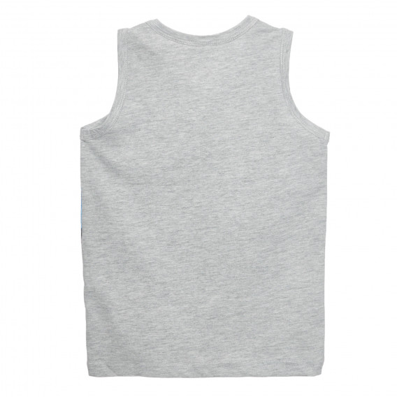 Βαμβακερή μπλούζα με γραφικό σχέδιο, γκρι Idexe 239425 4