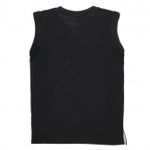 Βαμβακερή μπλούζα με τσέπη, μαύρο Idexe 239429 4